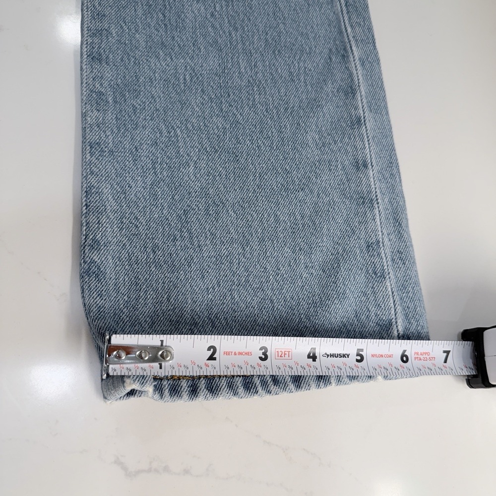 MSGM Milano Logo Print Straight Leg Jeans Light Wash Denim Size 40 Italy - Picture 15 of 15
